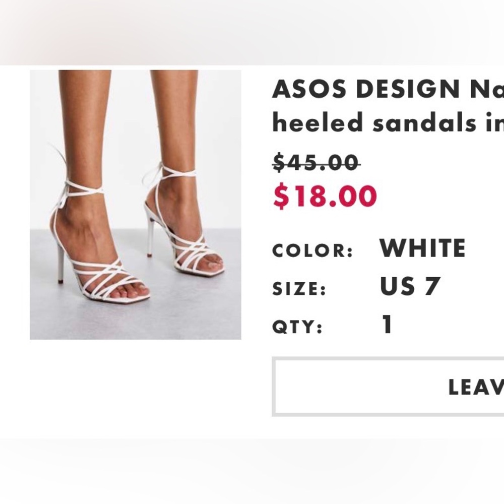 ASOS White Strappy Heels